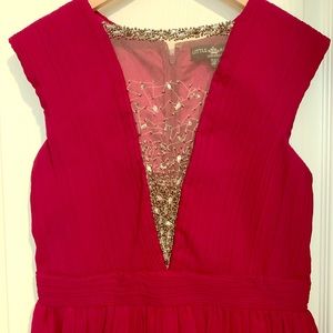 Little Mistress London Mini Dress in Burgundy